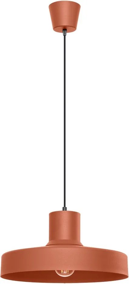 Lustră portocalie cu abajur din metal Vito – Sollux