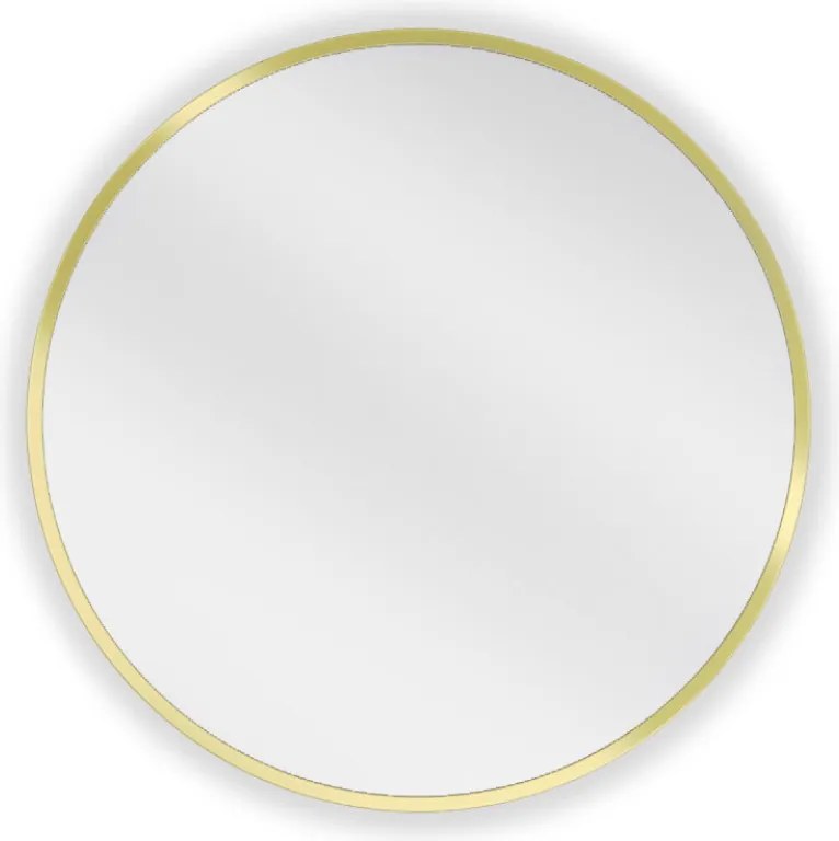 Mexen Loft Oglindă de baie rotundă 40 cm, ramă aurie periată - 9850-040-040-000-50