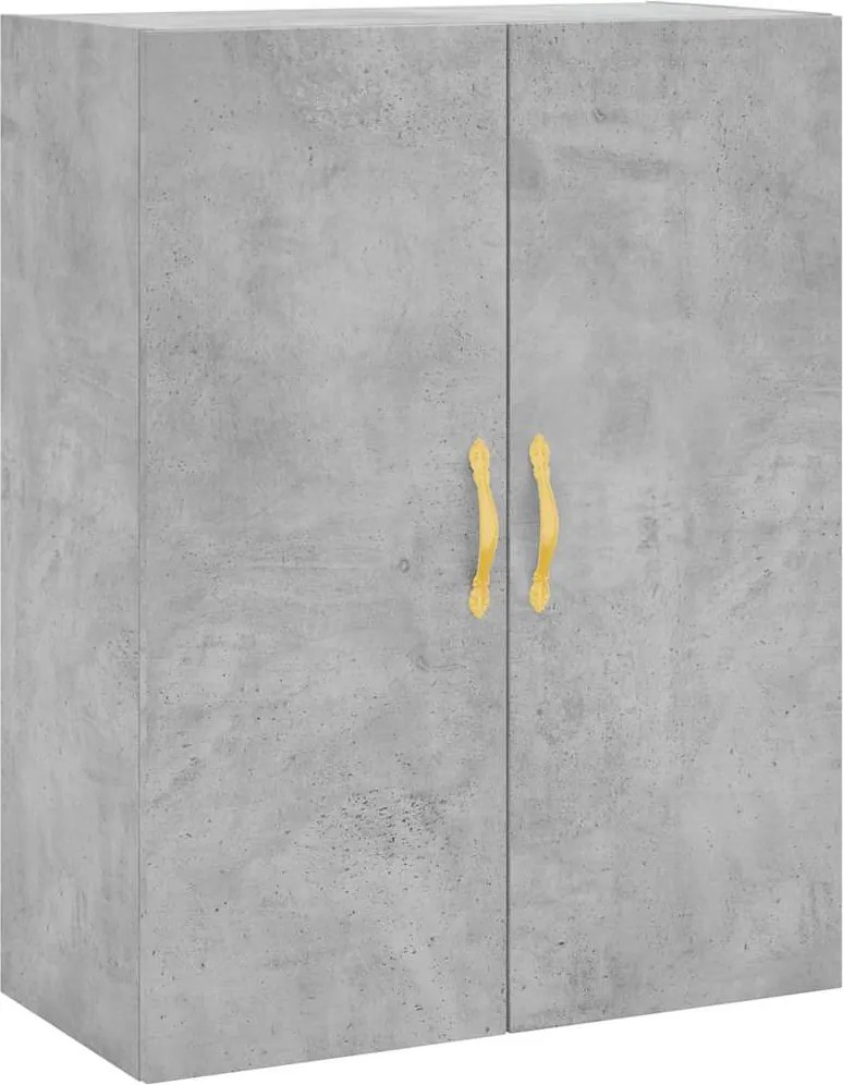 vidaXL Dulap cu montaj pe perete, gri beton, 69,5x34x90 cm