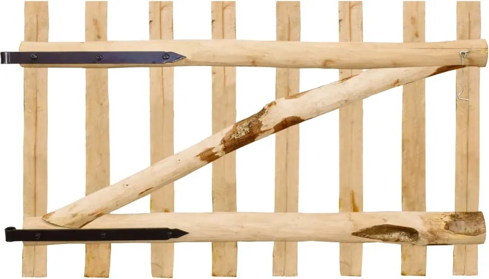 vidaXL Poartă simplă pentru gard, lemn de alun, 100 x 60 cm