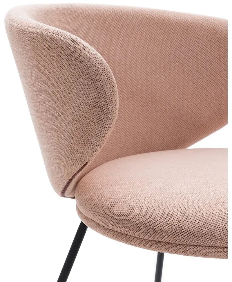 Set de scaune de sufragerie roz deschis 2 buc. tapițat Rush – Marckeric