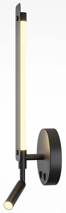 Aplica LED cu lumina ambientala si spot directionabil Combo 10W negru