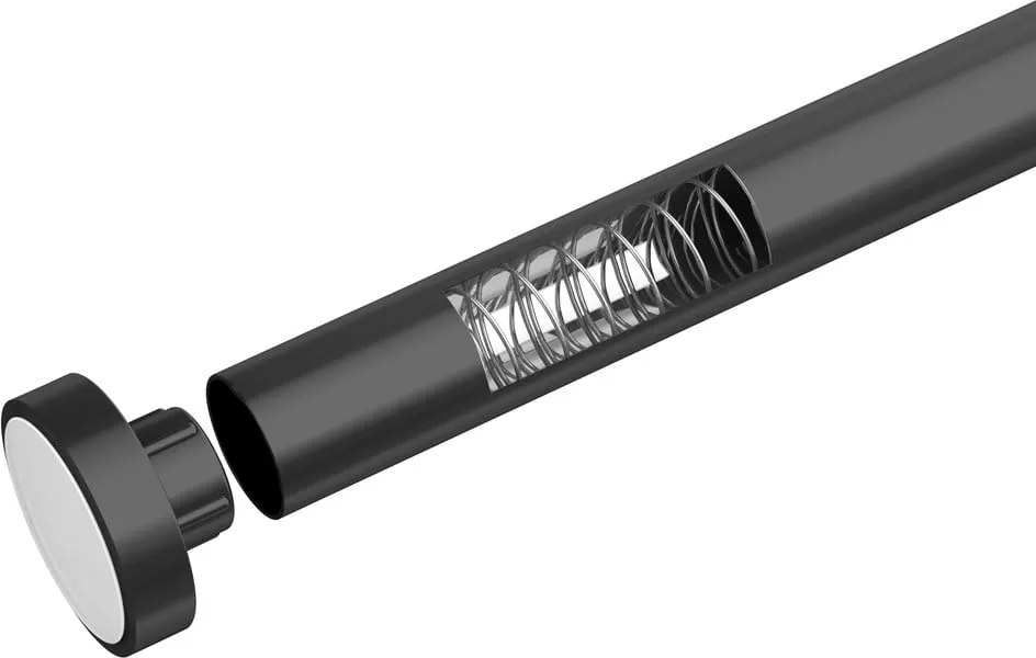 Tijă telescopică pentru baie Wenko Luz, lungime 110-185 cm, negru