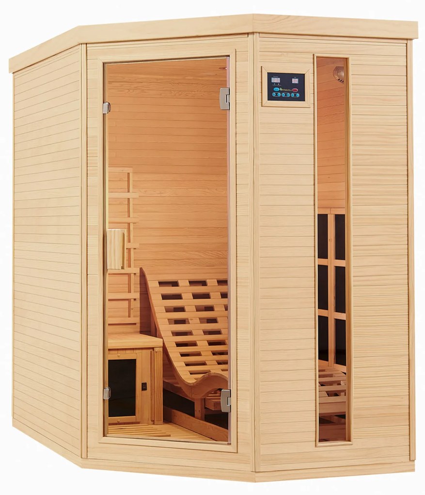 Infračervená sauna/ tepelná kabína Esbjerg s triplexným vykurovacím systémom a drevom Hemlock