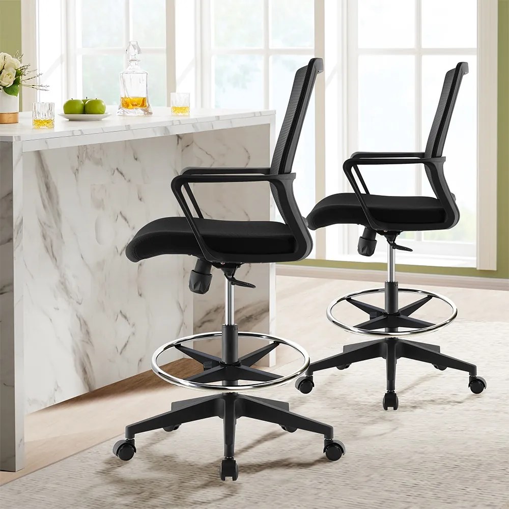 ErgoDynamic Emma Black scaun inalt de birou cu suport picioare si roti cu franare la presiune!!