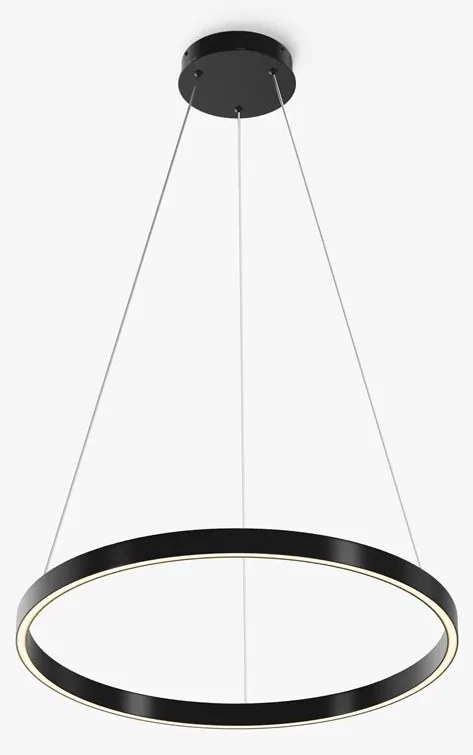 Lustra inelara suspendata LED Rim 60cm negru