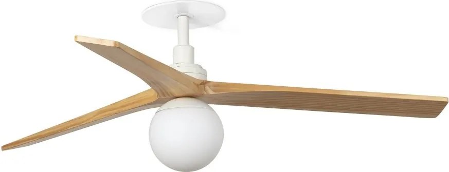 Lustra cu Ventilator incastrabil smart sistem TUYA si telecomanda KLIM M 125cm, alb/ pin