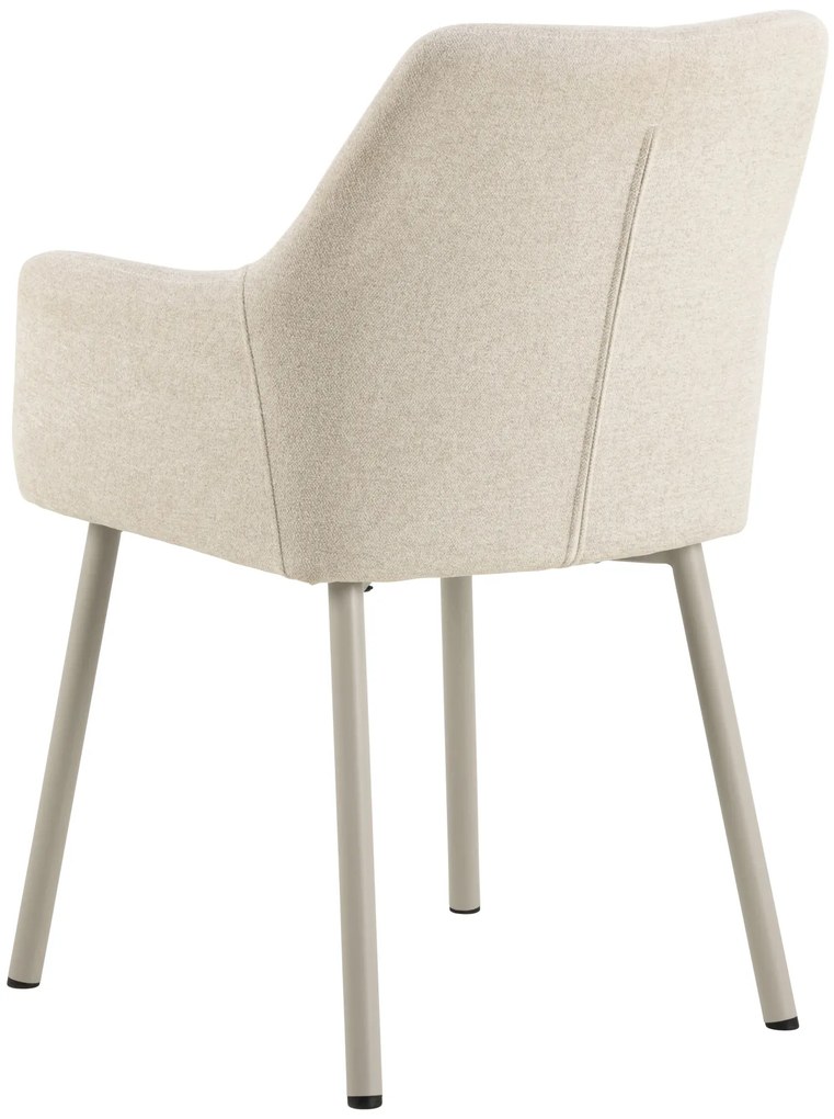 MAZZONI EXPORT VERA Bej (material Apia 453) / cadru bej-gri (cașmir) - SCAUN MODERN ADÂNC TAPIȚAT DIN CHENILLE PENTRU SALON/LIVING LOFT