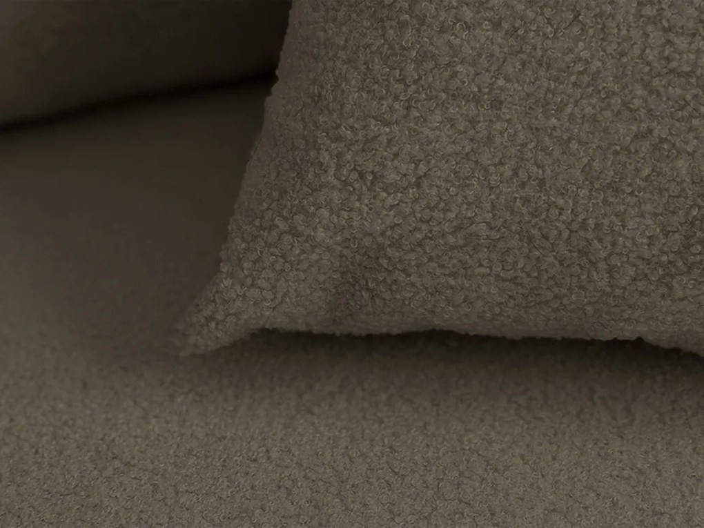 Canapea extensibila de colt SMART BOUCLE, gri-maro, reversibila, 232x143 cm