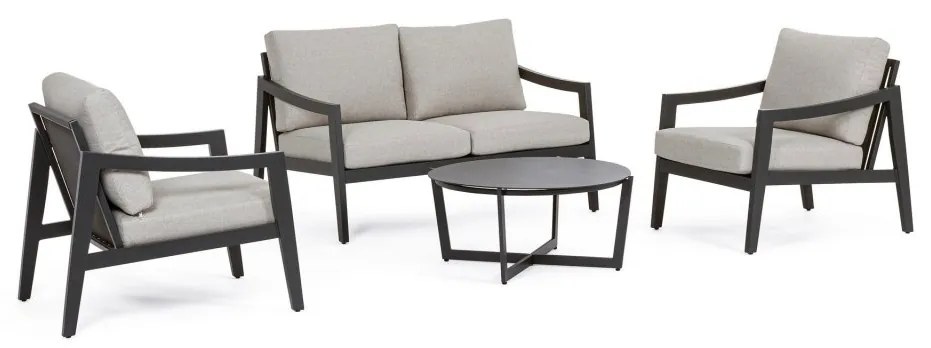 Set 4 piese pentru exterior design modern Sirenus gri carbune