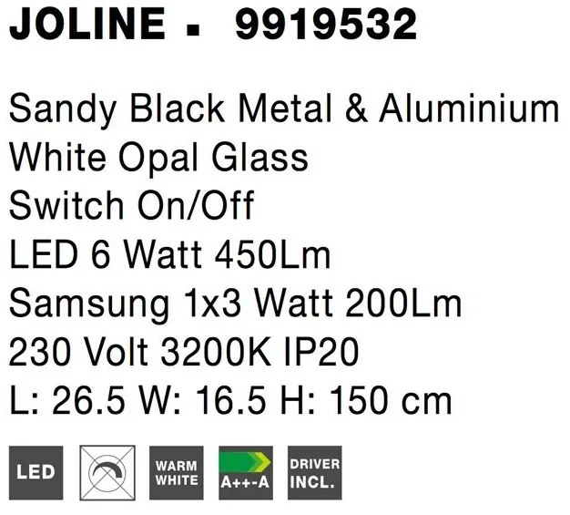 Lampadar, Lampa de podea cu reader LED JOLINE NVL-9919532