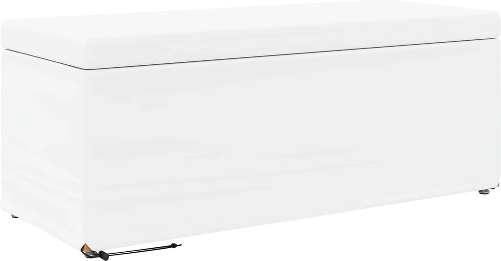 vidaXL Taburet Alb Piele ecologică și lemn stratificat