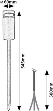 Rabalux 77071 - Lampă de exterior TORNIO 1xGU10/10W/230V IP54 54,5 cm antracit