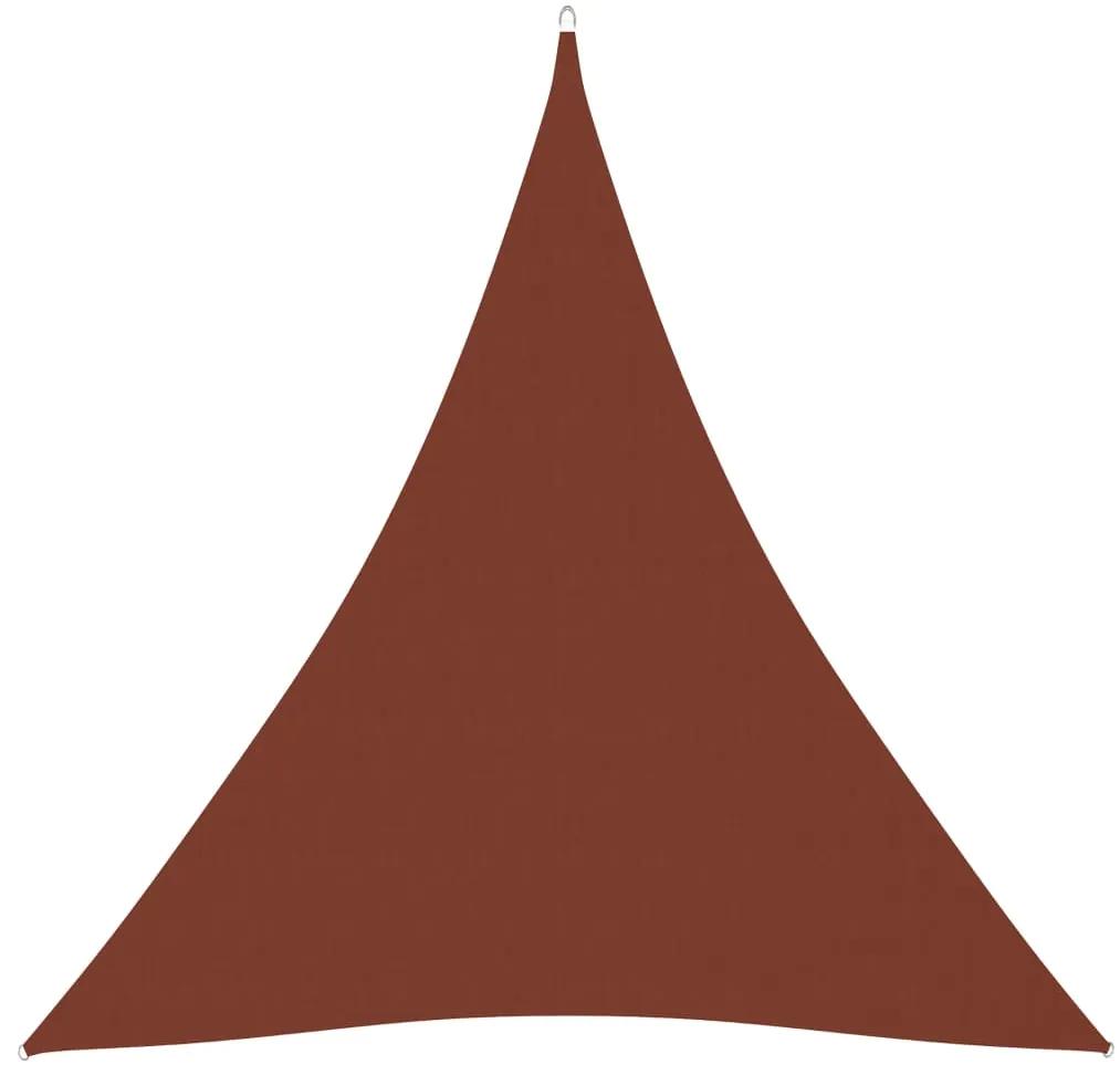 Parasolar caramiziu 4,5x4,5x4,5 m tesatura oxford triunghiular
