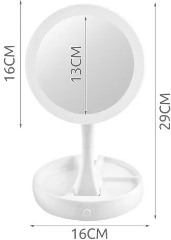 ShopJK LED OGLINDĂ ROTATIVĂ MAKE-UP 360°