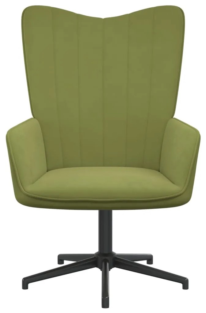 327702 vidaXL Scaun de relaxare, verde deschis, catifea
