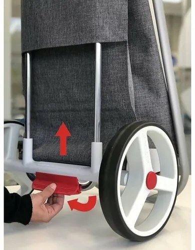 Geantă de cumpărături pe roți Rolser Com Polar 8Black Tube, gri