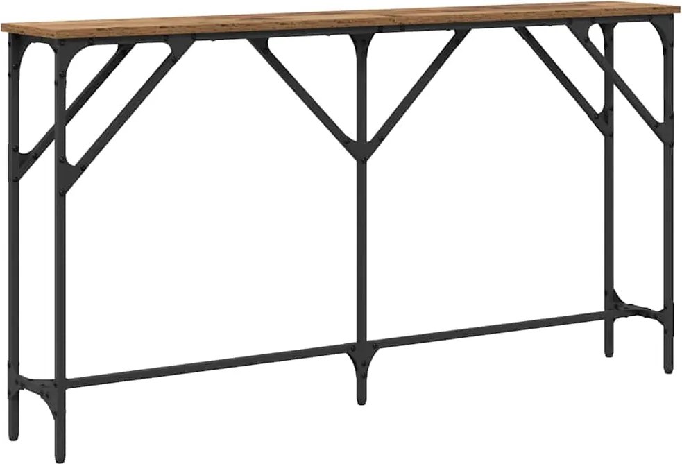vidaXL Masă de consolă Lemn Vechi 140 x 23 x 75 cm
