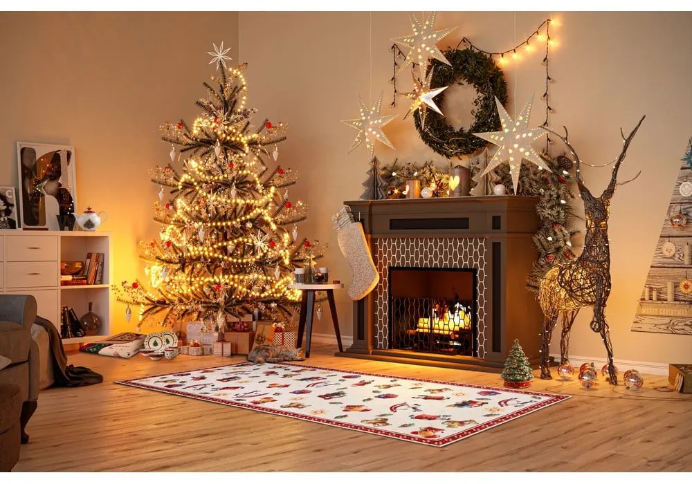 Covor tip traversă roșu 80x200 cm cu model de Crăciun Red Christmas – Villeroy&amp;Boch