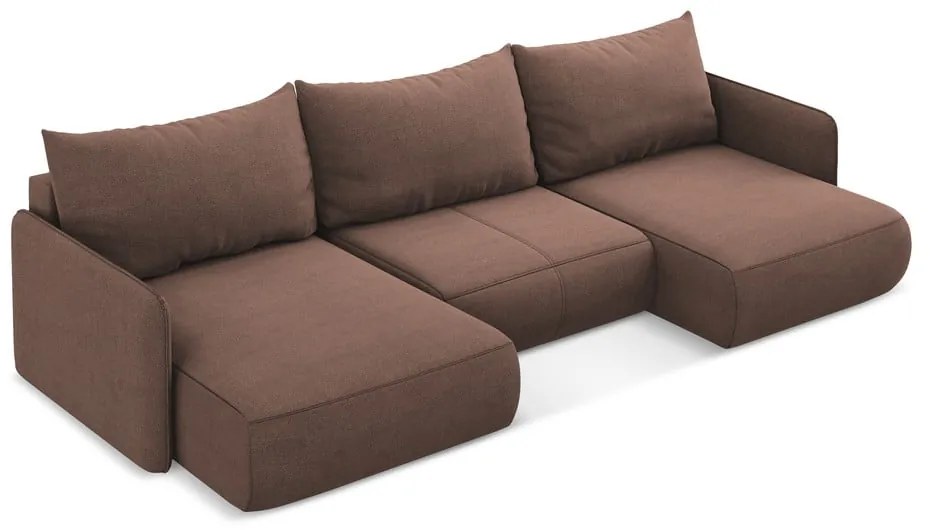 Colțar roz extensibil/cu spațiu de depozitare Nanea – Makamii