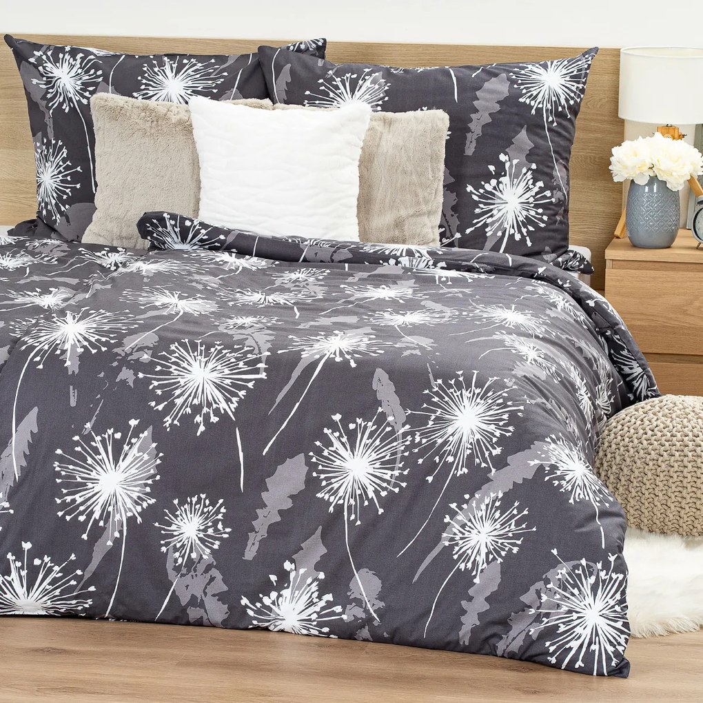 Lenjerie de pat din bumbac 4Home MidnightDandelions , 140 x 220 cm, 70 x 90 cm, 140 x 220 cm, 70 x 90 cm