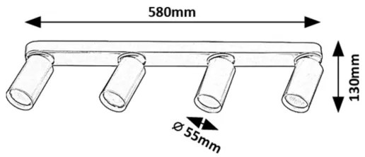 Spot Rabalux 73078 MIRINA 4xGU10/5W/230V auriu