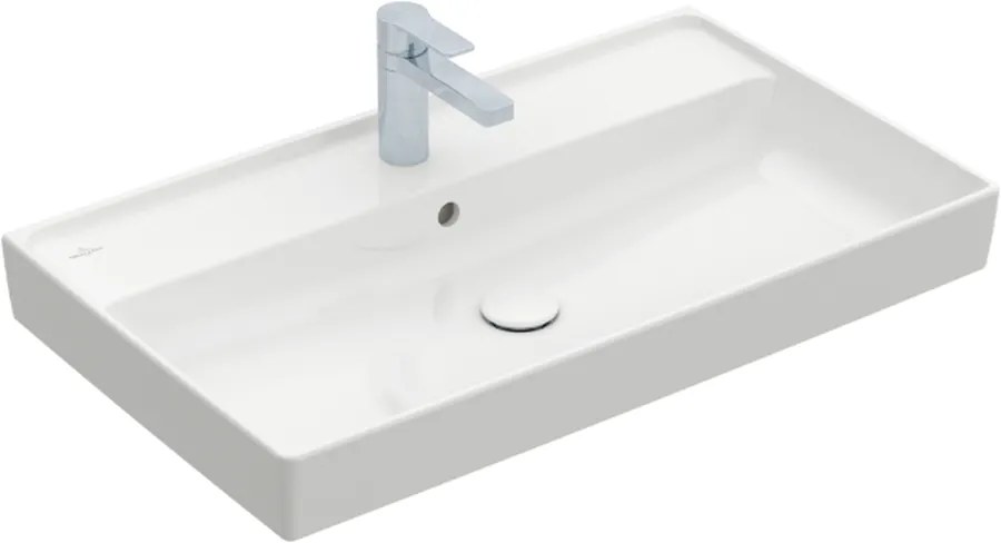 Villeroy &amp; Boch Collaro lavoar 80x47 cm dreptunghiular clasică-mobilier alb 4A338101