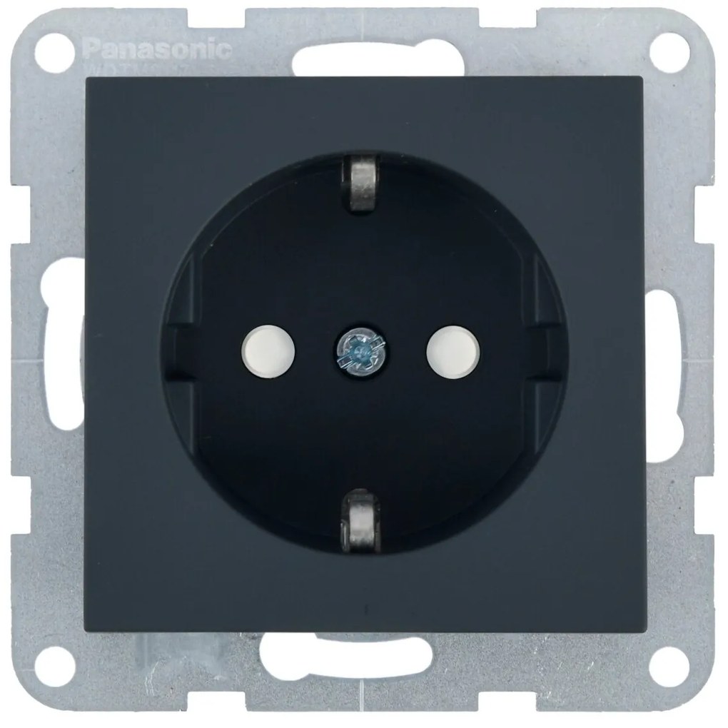 Priza simpla cu impamantare, protectie copii, 16A, IP20, Night, Panasonic Karre Plus 55 Soft Touch