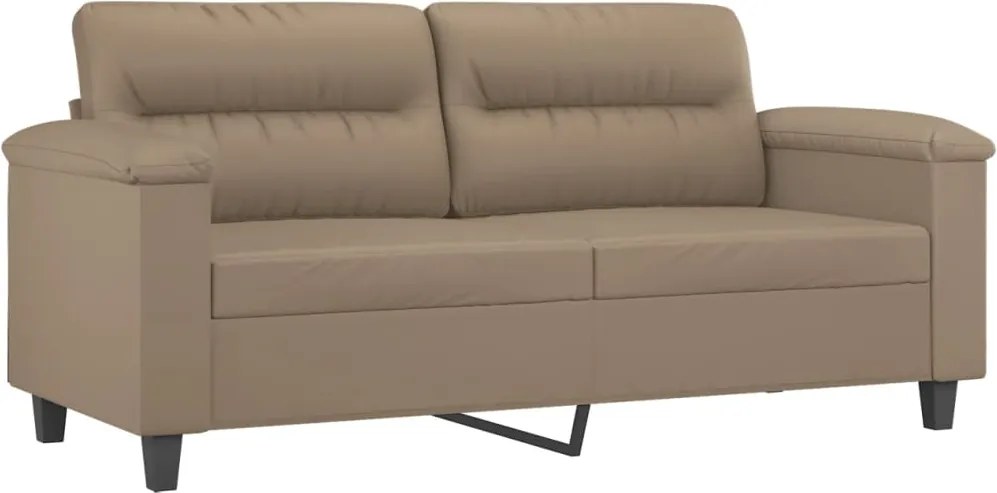 vidaXL Canapea cu 2 locuri, cappuccino, 140 cm, piele ecologică