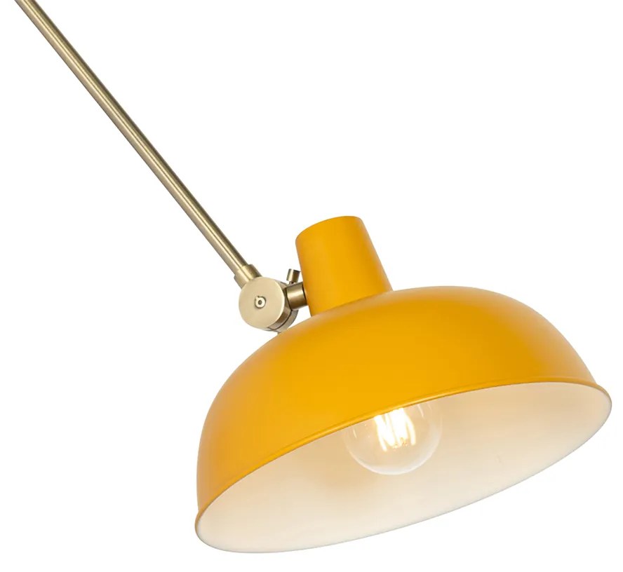 Lampă de perete inteligentă galbenă cu bronz, inclusiv Wifi P45 - Milou