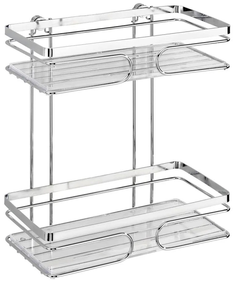WENKO 20410100 - Raft PREMIUM din oțel inoxidabil, 24 x 27 cm, inox/argintiu