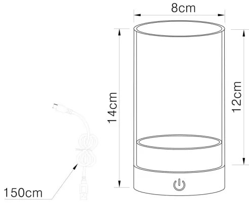 Lampă LED de masă de exterior Globo 21012S PIXY LED/2W/3,7V 2700/4000/6500K IP44 gri