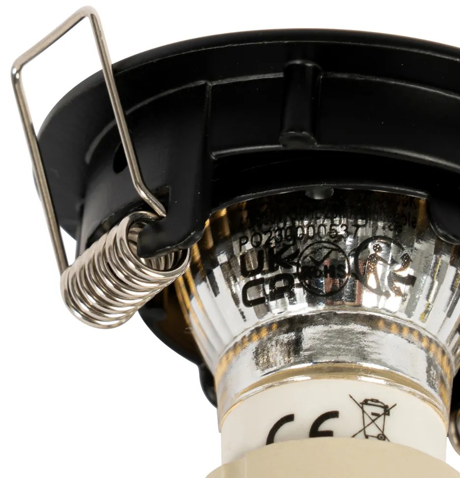 Set de 6 spoturi îngropate negre GU10 35mm - Edu