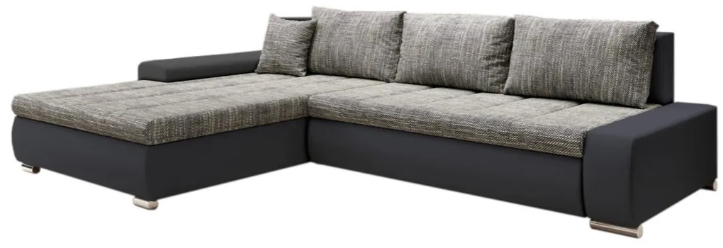 Supermobel Coltar TOSCANIA C, 297x80x214, berlin 01/piele eco neagra, stanga