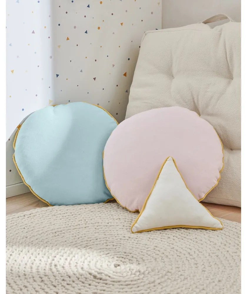 Față de pernă din bumbac pentru copii Kave Home Fresia, ø 45 cm, roz