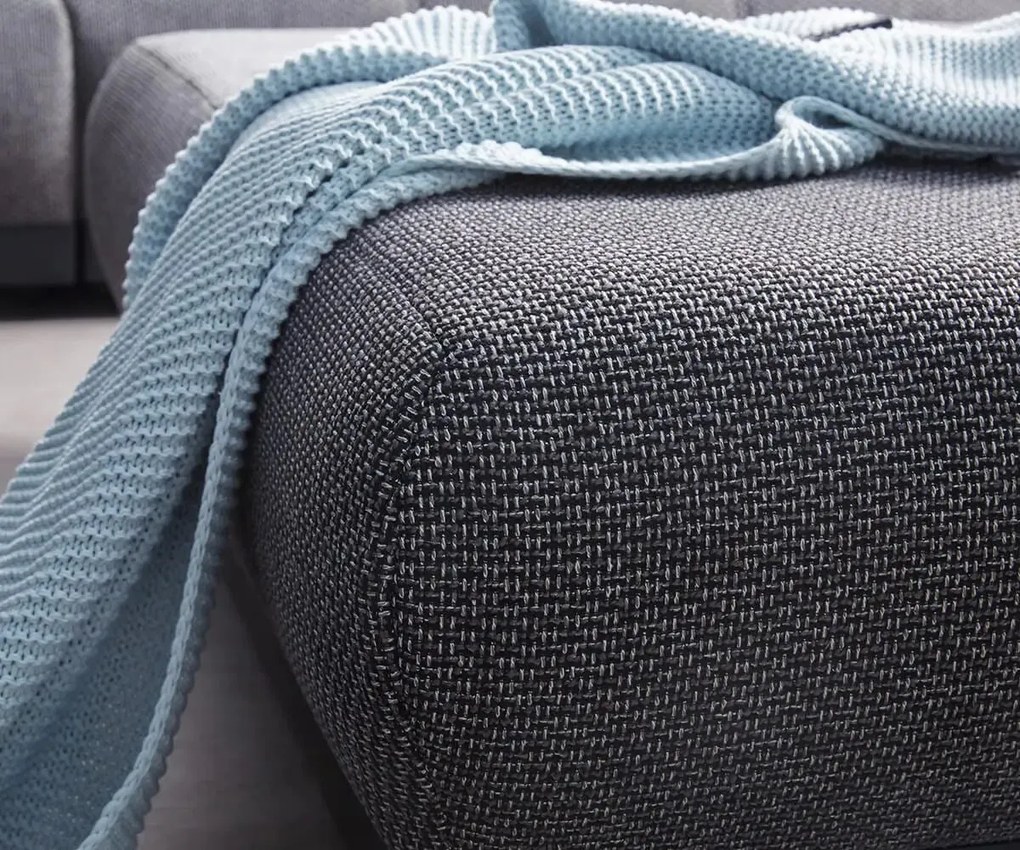 Canapea extensibilă dumonde cu 2 lăzi de depozitare si sezut confortabil din spuma high-density, Verona Magma Black 310x100 cm