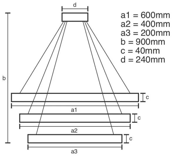 Lustră LED dimabilă pe cablu LED/85W/230V 3000-6500K + telecomandă
