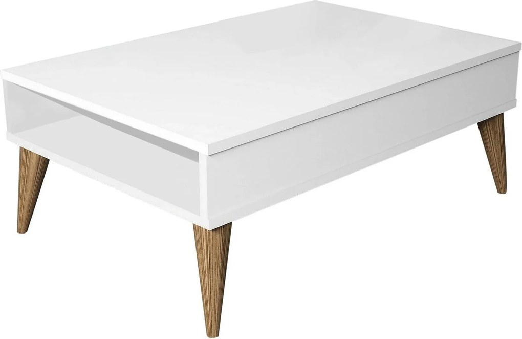 Masuta cafea Best, alb, PAL melaminat, 90x60x35 cm