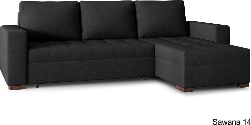 Colțar lemn masiv Extensibil Nelia 237x150cm Ladă Depozitare Personalizabil - Berlin 01 + Soft 11