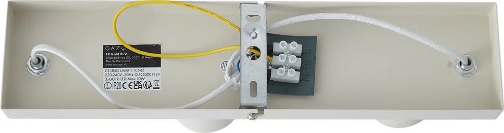 Spot modern de plafon bej cu 3 lumini reglabile - Jeana