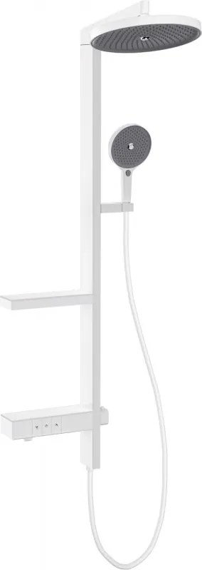 Mexen Dizzy set de duș montat pe perete cu baterie și duș de ploaie, alb - 78104-20