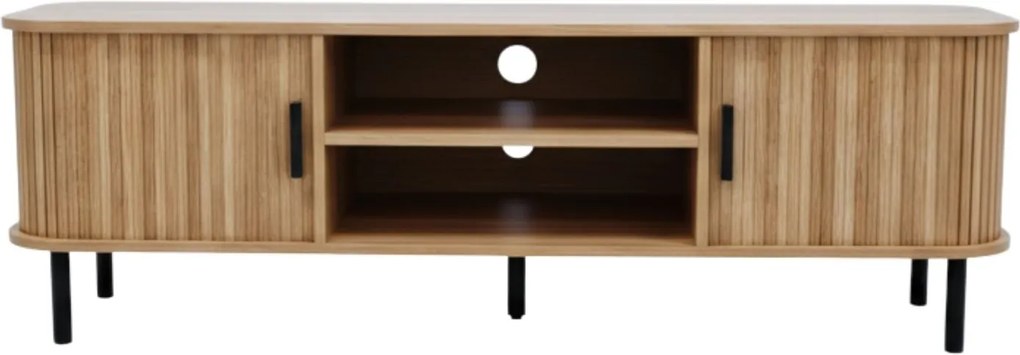 Comodă TV riflată SCAVA, 140 x 40 x 46 cm