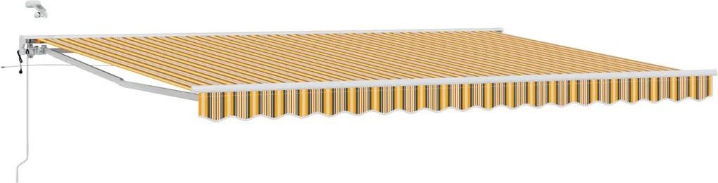 vidaXL Cort electric retractabil Galben și gri 4 × 3 m