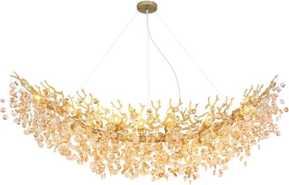 Globo 64138H4G - Candelabru suspendat pe cablu QUEENA 16xE14/40W/230V, finisaj auriu