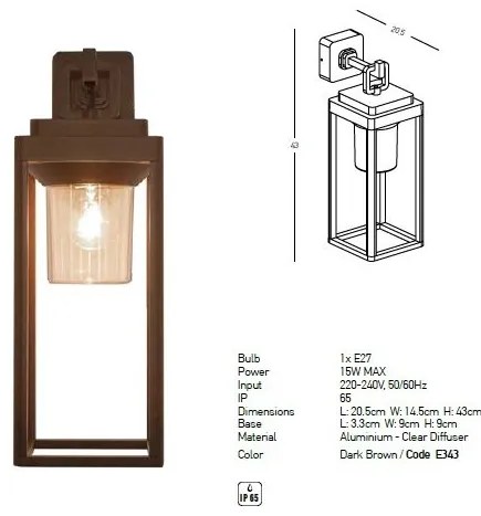 Aplica de exterior stil traditional IP65 Payne