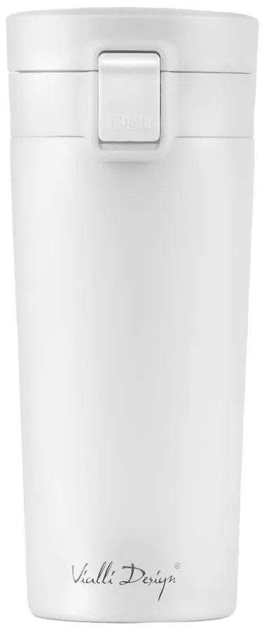 Cană termică Vialli Design Fuori, 400 ml, alb