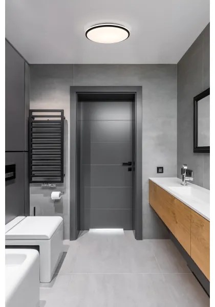 Plafonieră LED pentru baie PINETTO LED/15,6W/230V IP44 neagră Eglo 900366