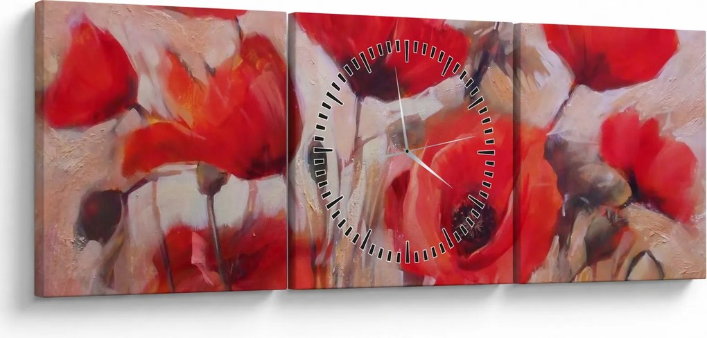 Tablou - Maculii lupului (cu ceas) (90x30 cm)