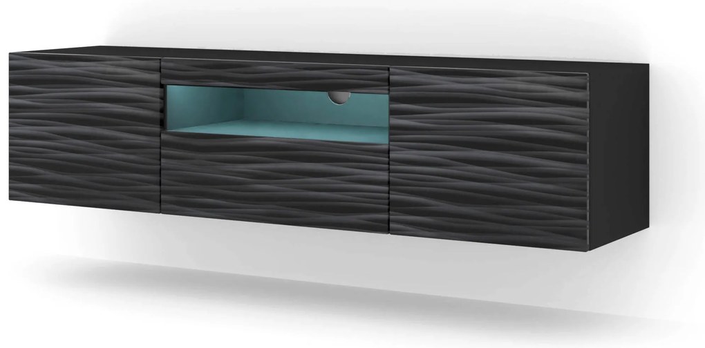 Masă TV Aurora 150 (sahara Negru) (cu iluminat LED). 1124867