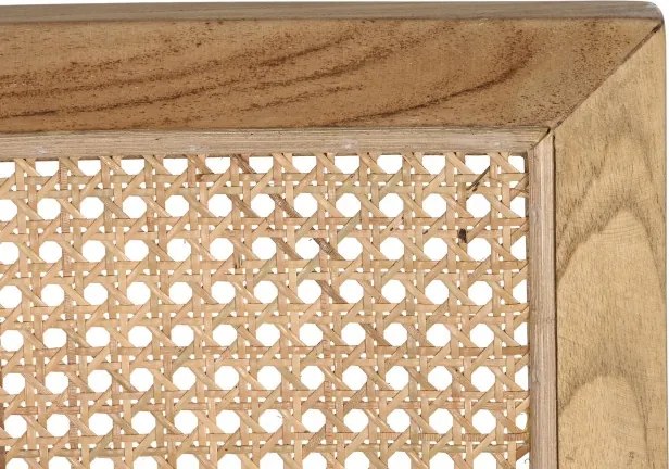 Scaun dining din lemn de tec si rattan, "Teqa"